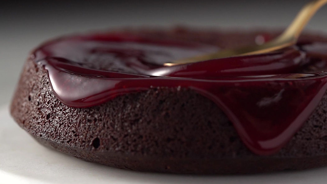 Godiva Raspberry Chocolate Torte shot with Dennis Becker Photography